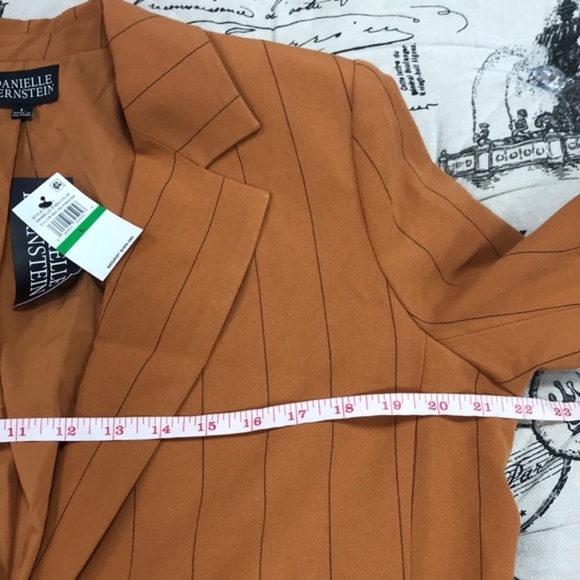 Danielle Bernstein Pinstriped Boyfriend Jacket - Picture 7 of 8